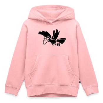 Rabe - Sweat Premium à capuche enfant bio - rose - Devant - AI Model Kid Female (0cm)