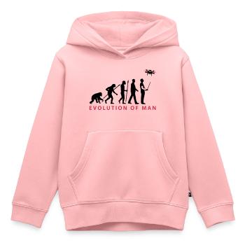 Evolution Modellflieger Drohne 4 Propeller - Kinder Premium Organic Hoodie - Rosa - Vorne - AI Model Kid Female (0cm)