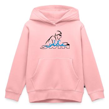 Brustschwimmen - Kinder Premium Organic Hoodie - Rosa - Vorne - AI Model Kid Female (0cm)