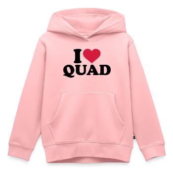 Quad - Kinder Premium Organic Hoodie - Rosa - Vorne - AI Model Kid Female (0cm)