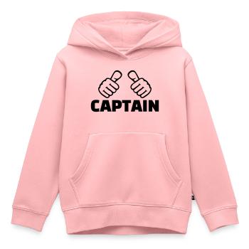 Capitaine - Sweat Premium à capuche enfant bio - rose - Devant - AI Model Kid Female (0cm)