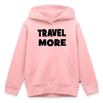 Reisen - Kinder Premium Organic Hoodie - Rosa - Vorne - AI Model Kid Female (0cm)