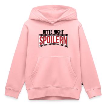 Farben änderbar | Bitte nicht Spoilern - Kinder Premium Organic Hoodie - Rosa - Vorne - AI Model Kid Female (0cm)