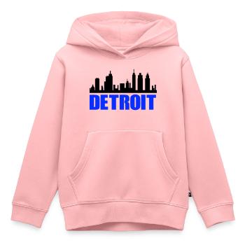 Detroit - Kinder Premium Organic Hoodie - Rosa - Vorne - AI Model Kid Female (0cm)