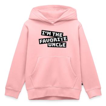 im the favorite uncle - Kinder Premium Organic Hoodie - Rosa - Vorne - AI Model Kid Female (0cm)