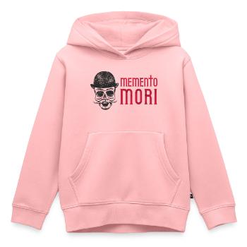 Memento mori / Latin quotation - Kids Premium Organic Hoodie - rose - Front - AI Model Kid Female (0cm)