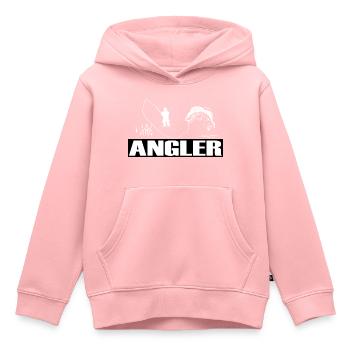 Angeln - Kinder Premium Organic Hoodie - Rosa - Vorne - AI Model Kid Female (0cm)