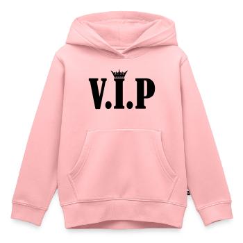 vip crown - Kinder Premium Organic Hoodie - Rosa - Vorne - AI Model Kid Female (0cm)