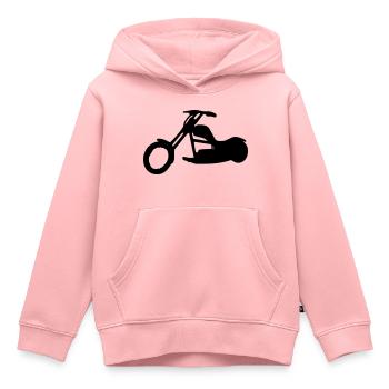 Motorrad - Bike - Chopper - Kinder Premium Organic Hoodie - Rosa - Vorne - AI Model Kid Female (0cm)