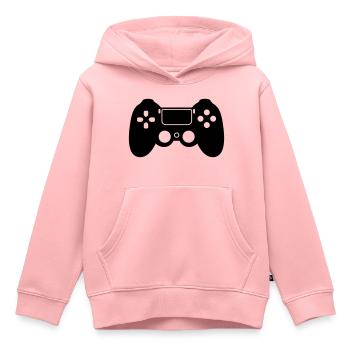 gaming - Sweat Premium à capuche enfant bio - rose - Devant - AI Model Kid Female (0cm)