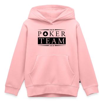 poker team - Kinder Premium Organic Hoodie - Rosa - Vorne - AI Model Kid Female (0cm)