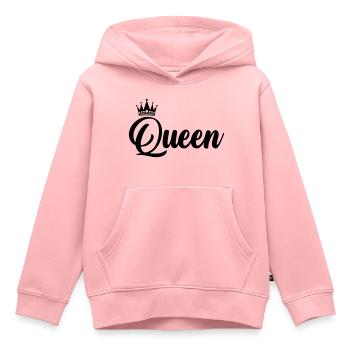 queen - Kids Premium Organic Hoodie - rose - Front - AI Model Kid Female (0cm)