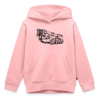 Mobile crane crane crane 5 axles - Kids Premium Organic Hoodie - rose - Front - AI Model Kid Female (0cm)