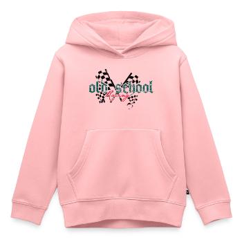 old school racing - Kinder Premium Organic Hoodie - Rosa - Vorne - AI Model Kid Female (0cm)