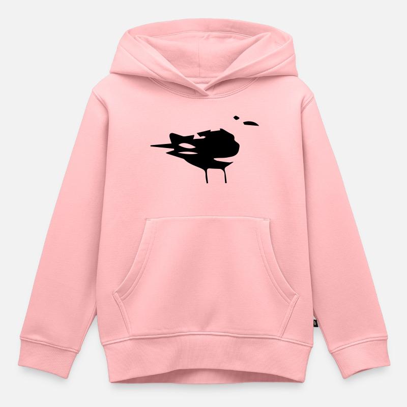 oiseau - Sweat Premium à capuche enfant bio - rose