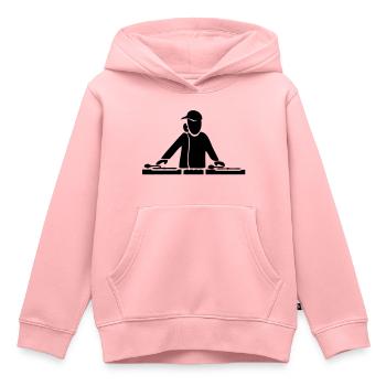 DJ - Kids Premium Organic Hoodie - rose - Front - AI Model Kid Female (0cm)