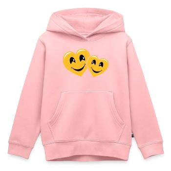 Herzende Herzen - Kinder Premium Organic Hoodie - Rosa - Vorne - AI Model Kid Female (0cm)