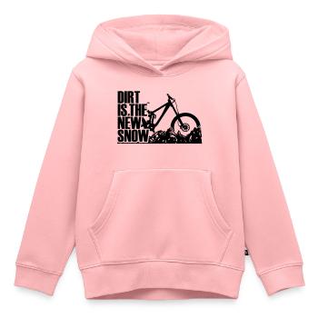 alpes downhill vtt - Sweat Premium à capuche enfant bio - rose - Devant - AI Model Kid Female (0cm)