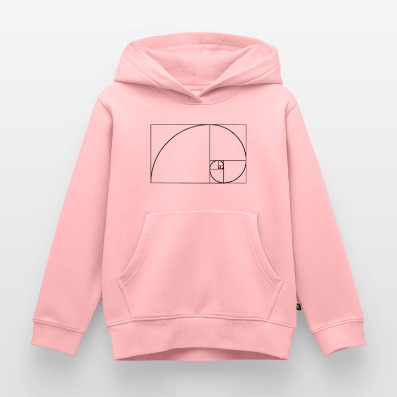 Spirale de Fibonacci, section doré, Phi, evolution Sweat Premium à capuche enfant bio