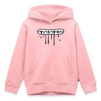 eat hunger face bite teeth crunch to - Kids Premium Organic Hoodie - rose - Front - AI Model Kid Female (0cm)