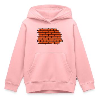 mauer - wall - Kinder Premium Organic Hoodie - Rosa - Vorne - AI Model Kid Female (0cm)