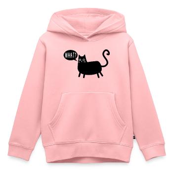 Chat Quel Chat Noir - Sweat Premium à capuche enfant bio - rose - Devant - AI Model Kid Female (0cm)