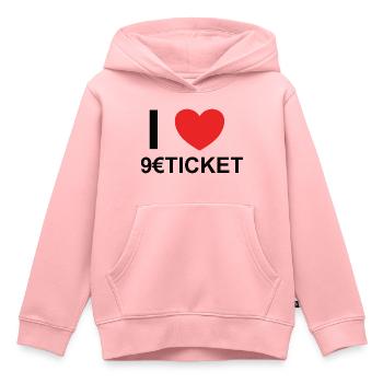 9 Euro Ticket Zug Deutschlandweit Nahverkehr - Kinder Premium Organic Hoodie - Rosa - Vorne - AI Model Kid Female (0cm)