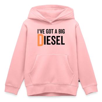 J’ai un gros diesel - Sweat Premium à capuche enfant bio - rose - Devant - AI Model Kid Female (0cm)