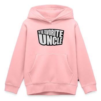 im the favorite uncle - Kinder Premium Organic Hoodie - Rosa - Vorne - AI Model Kid Female (0cm)