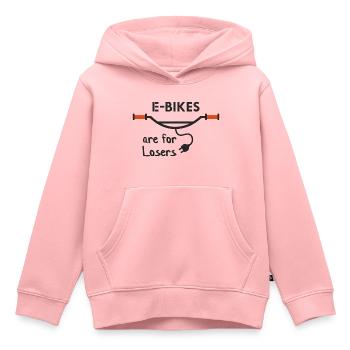 Les vélos électriques sont pour les perdants - Sweat Premium à capuche enfant bio - rose - Devant - AI Model Kid Female (0cm)