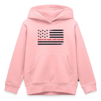 Sogar mein Hund möchte einen neuen Präsidenten - Kinder Premium Organic Hoodie - Rosa - Vorne - AI Model Kid Female (0cm)