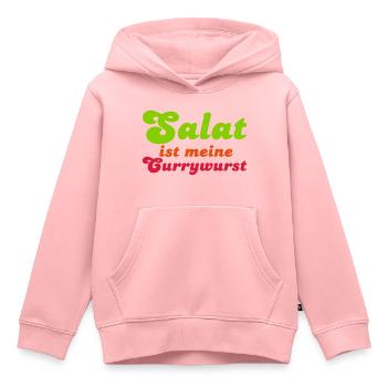 Salat ist meine Currywurst - Sweat Premium à capuche enfant bio - rose - Devant - AI Model Kid Female (0cm)