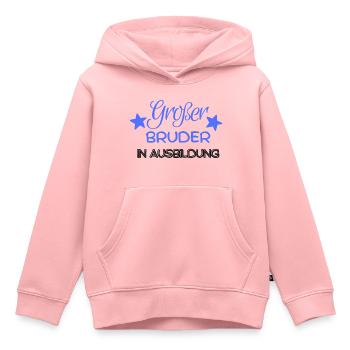 Großer Bruder in Ausbildung - Kinder Premium Organic Hoodie - Rosa - Vorne - AI Model Kid Female (0cm)