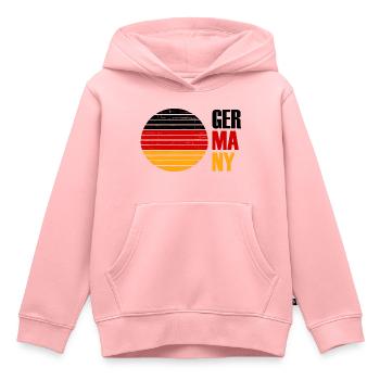 ALLEMAGNE - Sweat Premium à capuche enfant bio - rose - Devant - AI Model Kid Female (0cm)