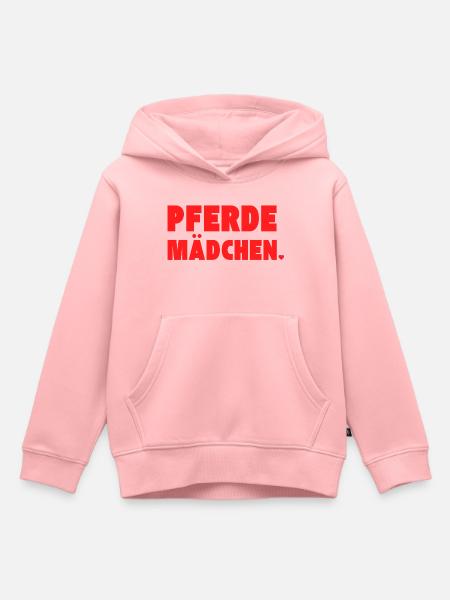 Pferdemädchen – Perfektes Geschenk für Pferdefans - Kinder Premium Organic Hoodie - Rosa