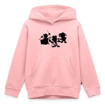 Band - Kinder Premium Organic Hoodie - Rosa - Vorne - AI Model Kid Female (0cm)