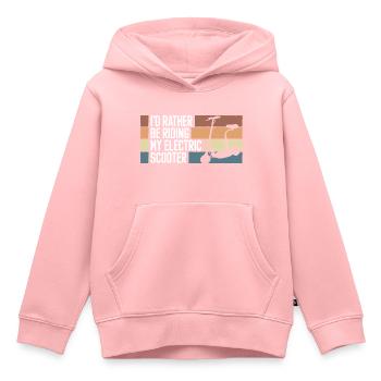 Rollerfahrer E-Roller Hybrid - Kinder Premium Organic Hoodie - Rosa - Vorne - AI Model Kid Female (0cm)