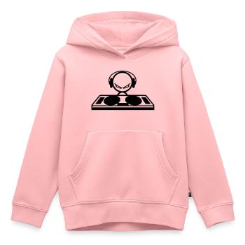 DJ - Kids Premium Organic Hoodie - rose - Front - AI Model Kid Female (0cm)