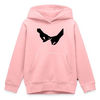 Hand in Hand - Kinder Premium Organic Hoodie - Rosa - Vorne - AI Model Kid Female (0cm)