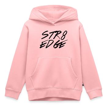 str8edge - Kinder Premium Organic Hoodie - Rosa - Vorne - AI Model Kid Female (0cm)