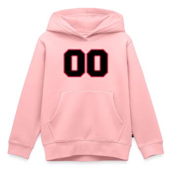 number00 - Kids Premium Organic Hoodie - rose - Front - AI Model Kid Female (0cm)