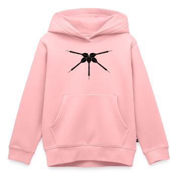 logo verein spielen darts club werfen dart pfeil s - Kinder Premium Organic Hoodie - Rosa - Vorne - AI Model Kid Female (0cm)