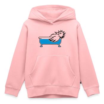 Oiseau dans la baignoire / oiseau dans la - Sweat Premium à capuche enfant bio - rose - Devant - AI Model Kid Female (0cm)