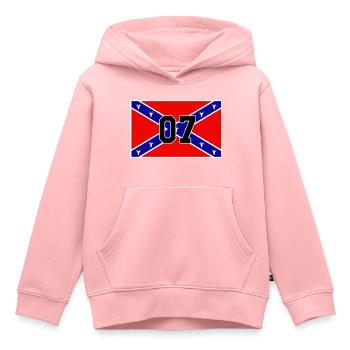 General Lee 07 - Sweat Premium à capuche enfant bio - rose - Devant - AI Model Kid Female (0cm)