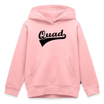 Quad - Kids Premium Organic Hoodie - rose - Front - AI Model Kid Female (0cm)