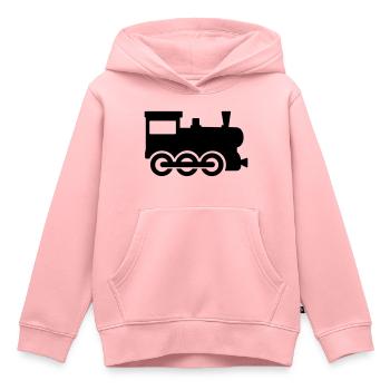 Zug - Kinder Premium Organic Hoodie - Rosa - Vorne - AI Model Kid Female (0cm)
