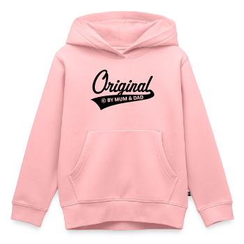 Original – © By Mum And Dad (Geburt / Baby / 1C) - Kinder Premium Organic Hoodie - Rosa - Vorne - AI Model Kid Female (0cm)