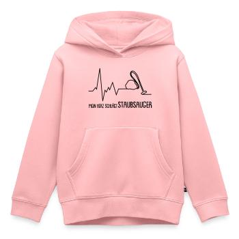 mein herz schlägt staubsauger - Kinder Premium Organic Hoodie - Rosa - Vorne - AI Model Kid Female (0cm)