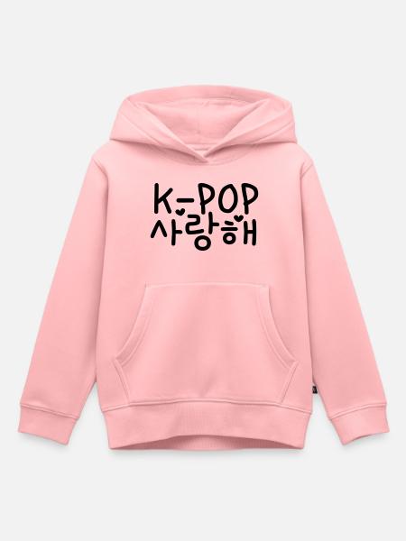 Ik hou van k-pop - Sarange K-Pop - Kinder Premium hoodie biologisch - roze