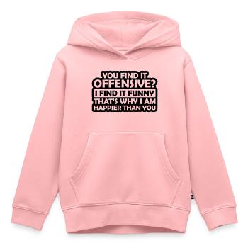 You find it offensive - Kinder Premium Organic Hoodie - Rosa - Vorne - AI Model Kid Female (0cm)